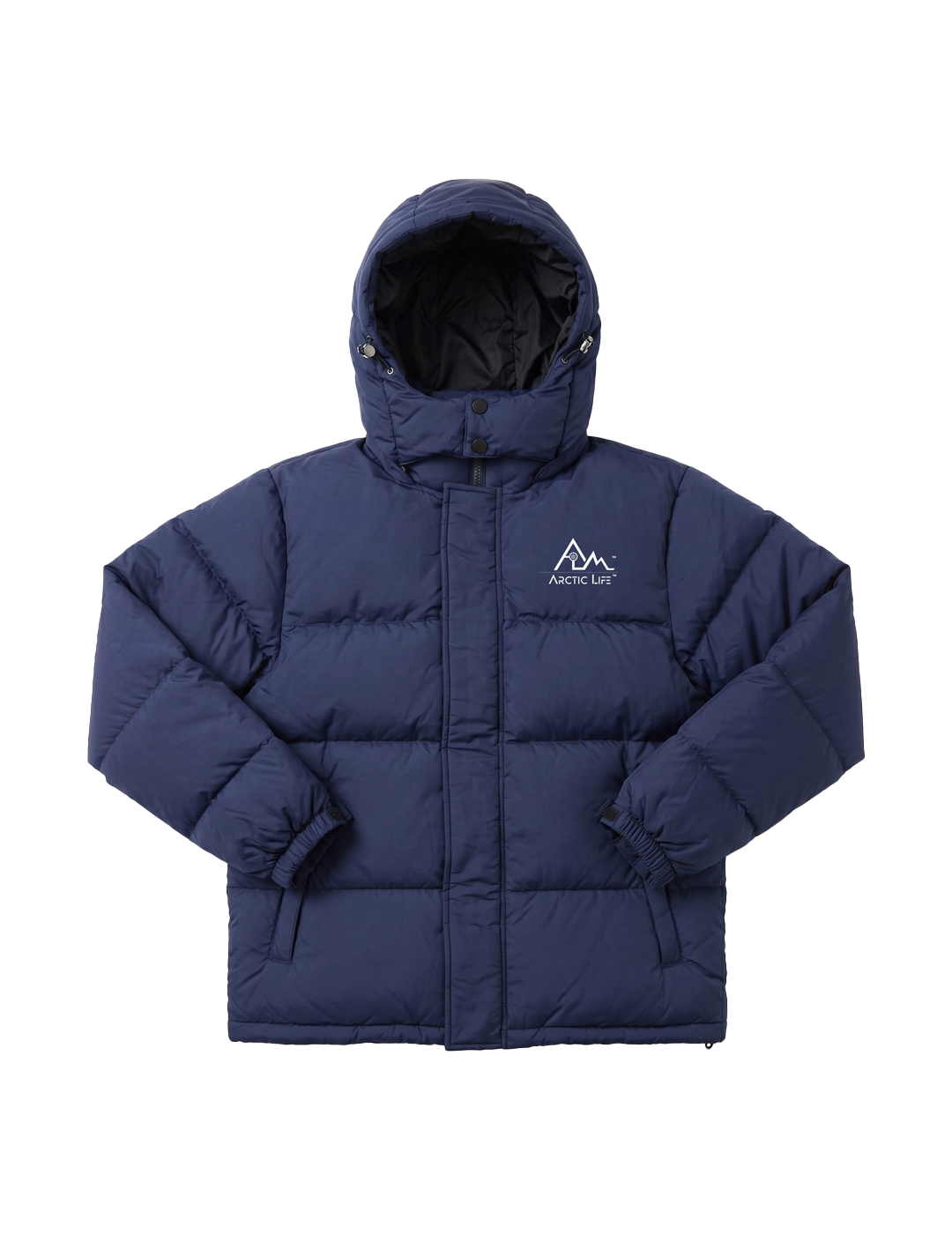 Men’s Detachable Hood Solid Puffer Jacket