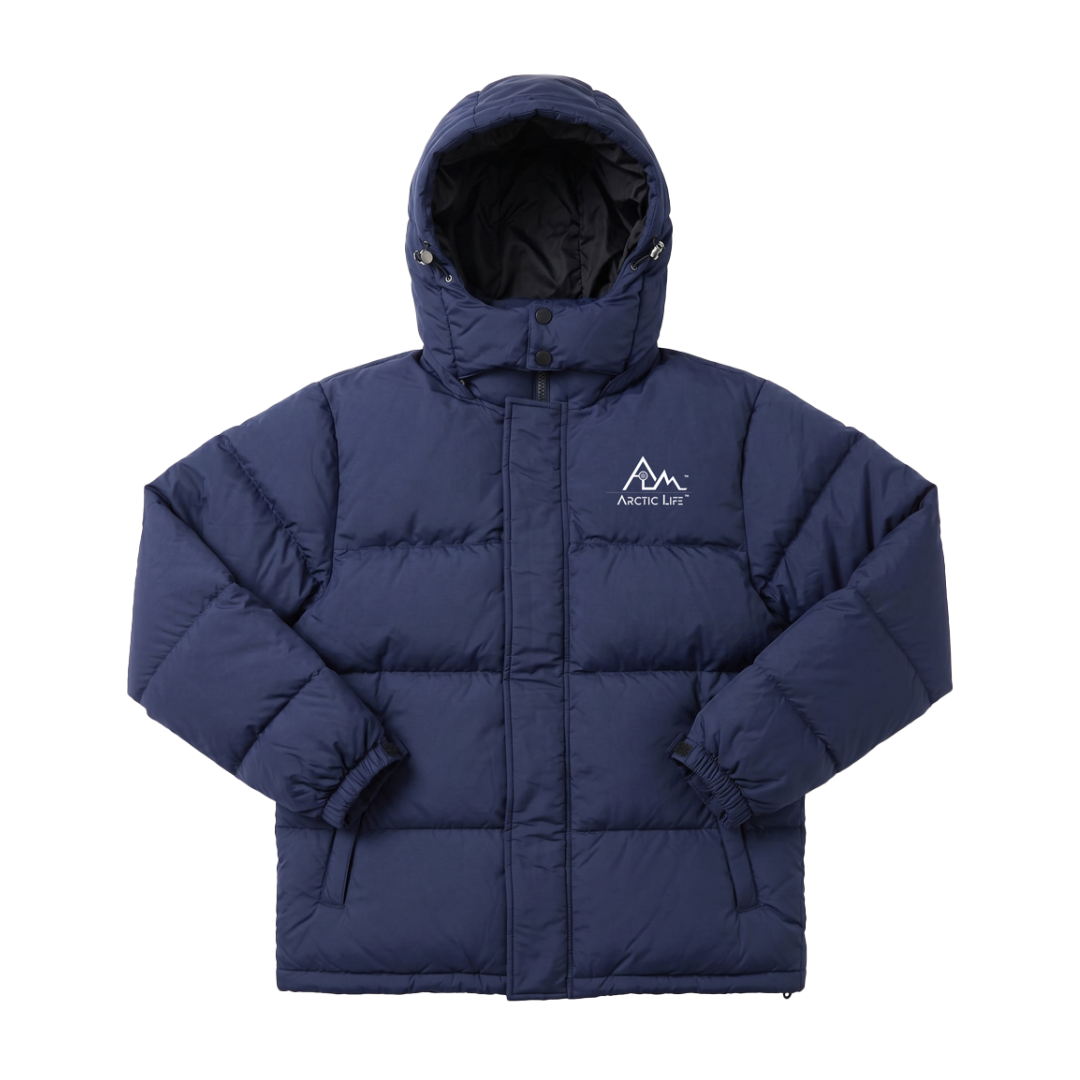 Mens Solid Puffer Jacket (with Detachable Hood)